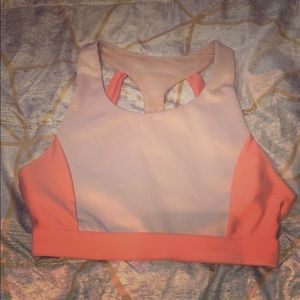 Peach and Orange Fabletics Sports Bra